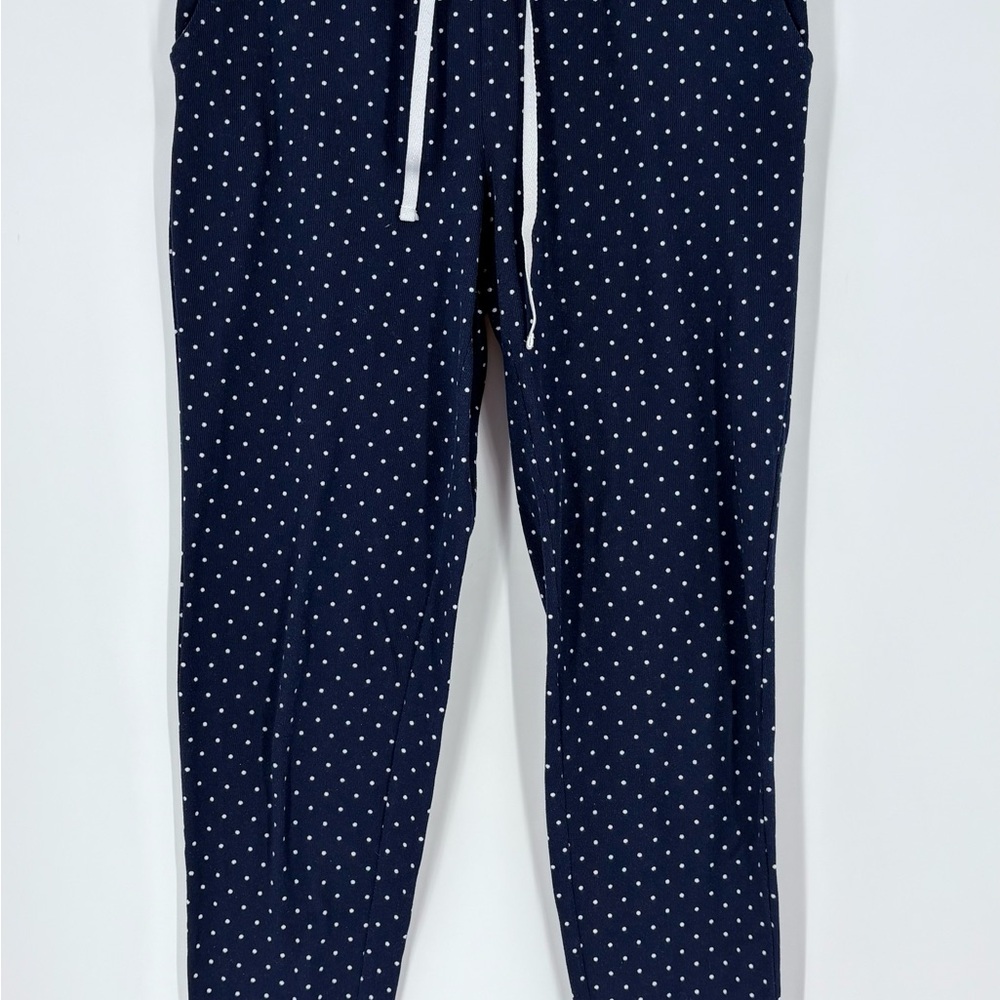 Lauren Ralph Lauren Women's Navy White Polka Dot Long Sleeve and Pants PJ Set - Picture 12 of 16